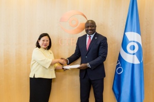 <strong>Read more about</strong><br />Ambassador Morakot Sriswasdi presented her credentials to the Executive Secretary of the Comprehensive Nuclear-Test-Ban Treaty Organization (CTBTO) Ambassador Morakot Sriswasdi presented her credentials to the Executive Secretary of the Comprehensive Nuclear-Test-Ban Treaty Organization (CTBTO)