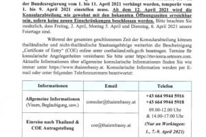 <strong>Read more about</strong><br />Ankündigung: Vorläufige Betriebseinstellung der Konsularabteilung Ankündigung: Vorläufige Betriebseinstellung der Konsularabteilung