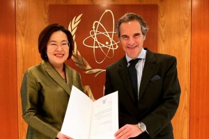 H.E. Mrs. Vilawan Mangklatanakul, Ambassador and Resident Representative of Thailand to the International Atomic Energy Agency (IAEA) presented her credentials to Mr. Rafael Mariano Grossi, Director General of the IAEA.
