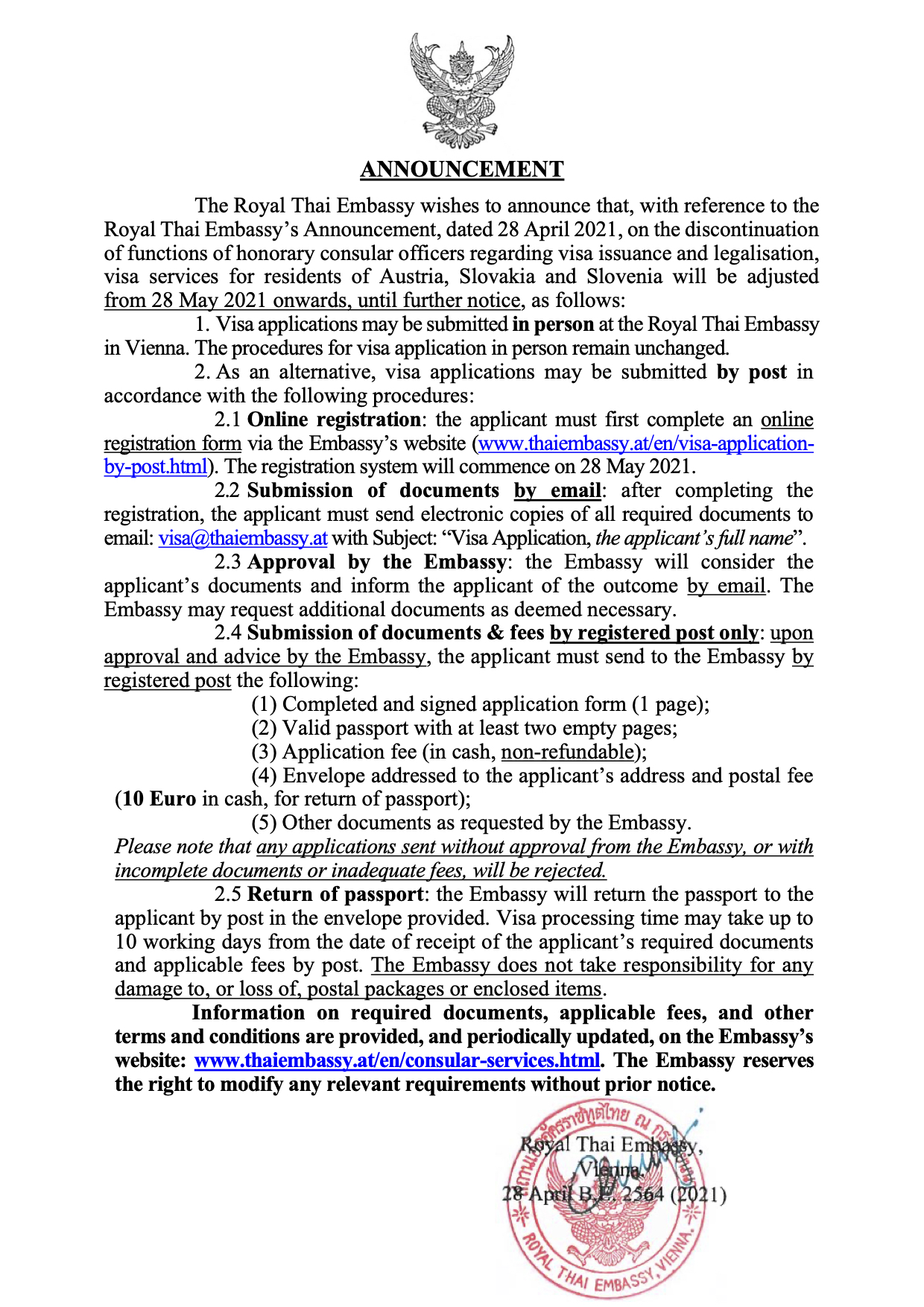 Att.2 Announcement re postal application ENG